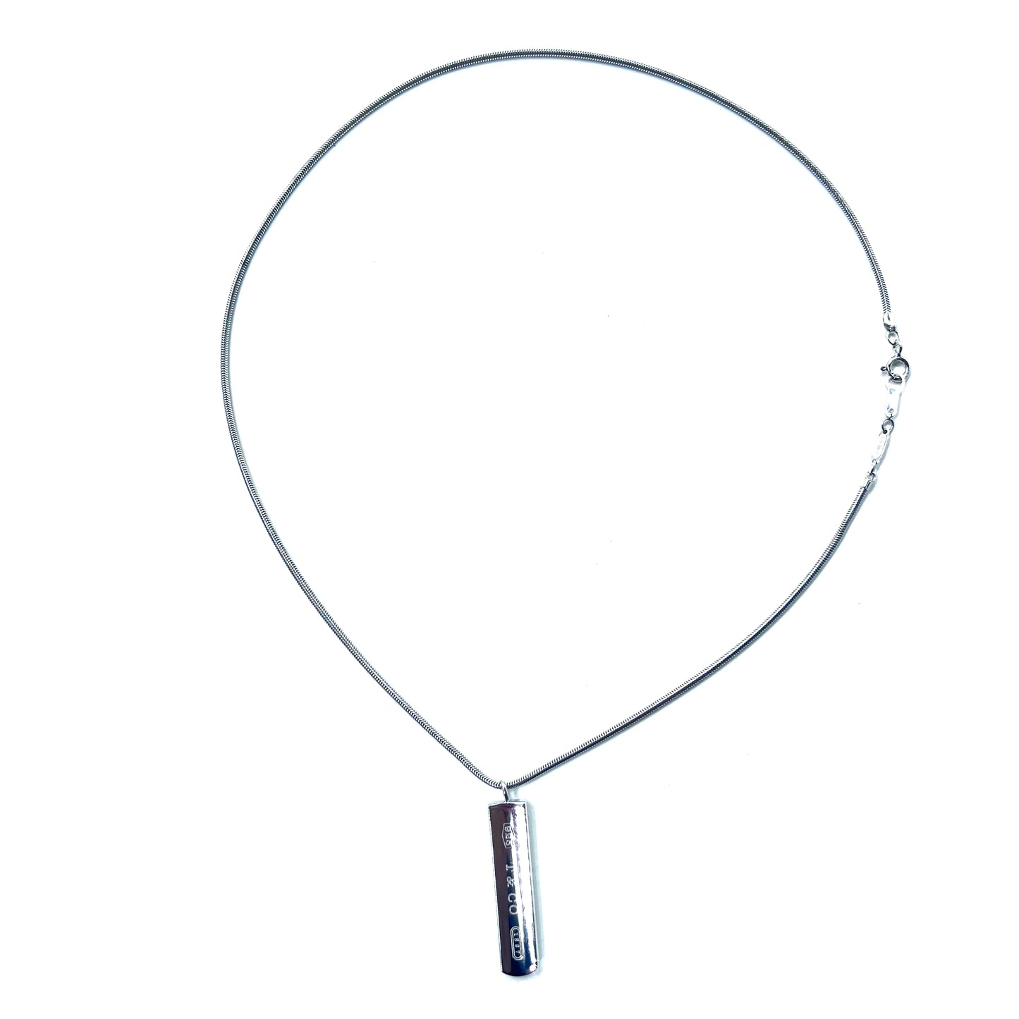 TIFFANY & CO. 1837 Bar Plate Tag Necklace Pendant SILVER 925 TIFFANY & CO. 1837 Bar Plate Tag Necklace Pendant SILVER 925