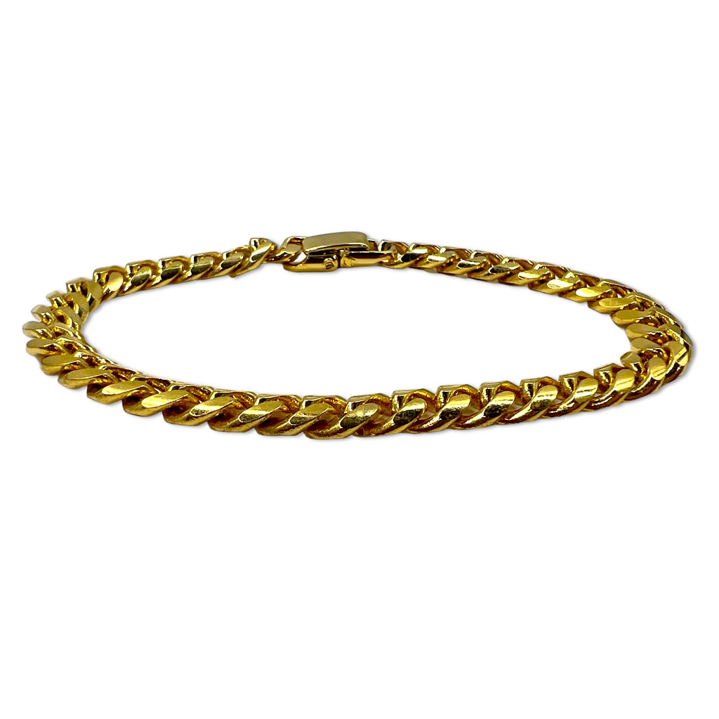 日本然リトテ-古着オンライン-Vintage Gold Bracelet 喜平 チェーン ブレスレット 18.5cm ゴールド-Vintage Gold Bracelet Kihei Chain Bracelet 18.5cm Gold