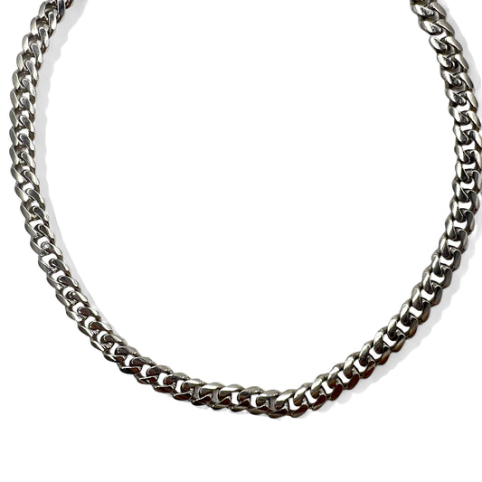 Vintage Chain Necklace 喜平 チェーン ネックレス チョーカー シルバー プラチナ張り USA PAT 4074400 刻印 PAT 2007