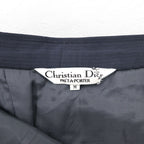 Christian Dior オールド PRET-A-PORTER プリーツスカート M グレー ウール 日本製