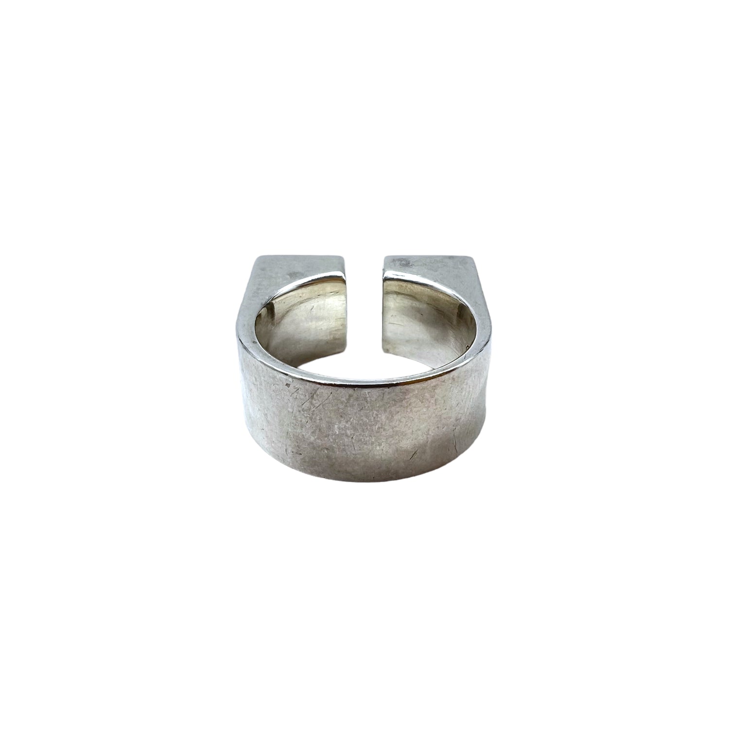 GUCCI GG Logo Mochi Ring Ring No. 9 Silver 925 Italian MADE – 日本