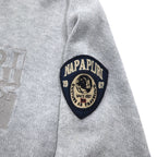 NAPAPIJRI コットン ニット セーター M グレー ワッペン S13-DELEVEN S1358E