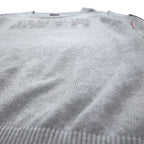 NAPAPIJRI コットン ニット セーター M グレー ワッペン S13-DELEVEN S1358E
