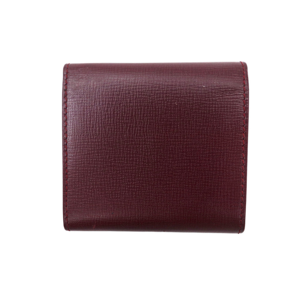 Cartier Mustline Coin Case Coin Purse Bordeaux Leather Made in France