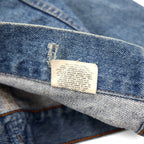 Y.A.R.N. × 90s Levi's オレンジタブ 75505 リメイク 再構築 ニット スカル デニムジャケット Knit Skull Denim Jacket Gジャン L ハンドメイド