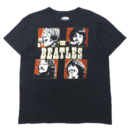 日本然リトテ-古着オンライン-THE BEATLES ビートルズ バンドTシャツ M ブラック コットン-THE BEATLES Beatles Band T-Shirt M Black Cotton