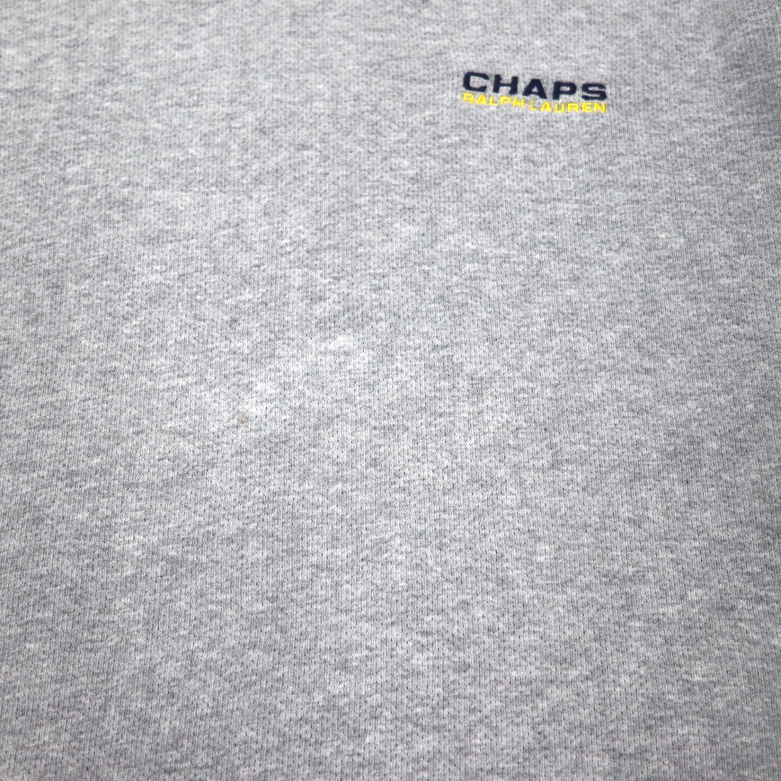 CHAPS RALPH LAUREN 90年代 Vネック ロングスリーブ Tシャツ ロンT L グレー コットン ワンポイントロゴ刺繍