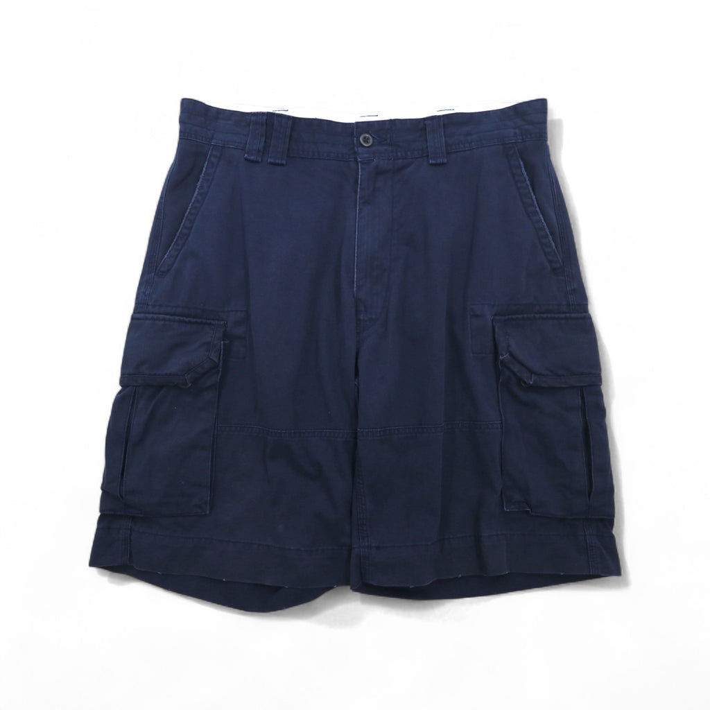 Polo by Ralph Lauren 90s Polo Chino Baggy Short Cargo Pants, Size L, Navy, Knee-Length