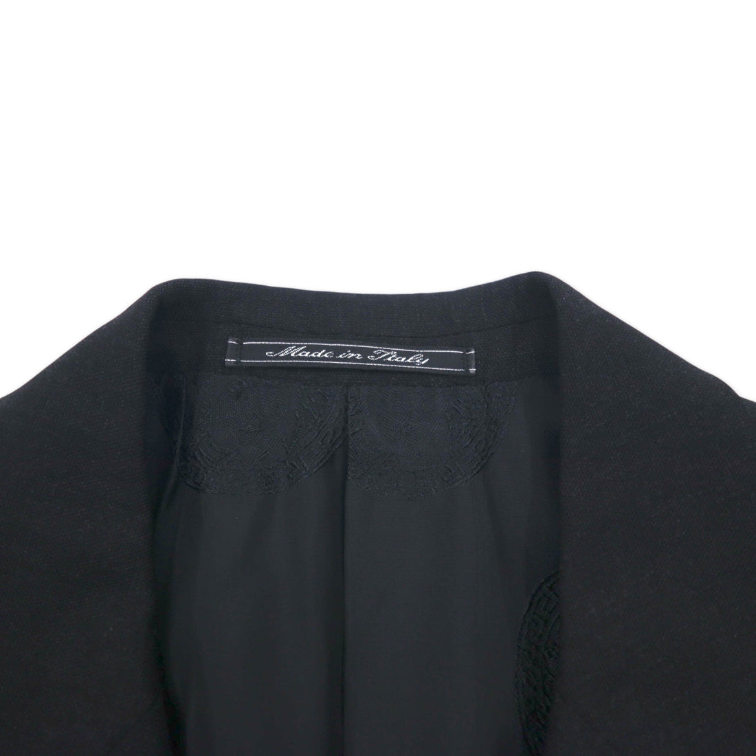 GIANNI VERSACE Made in Italy Oversized 3B Suit Set M Black Wool Medusa All-over Lining Wide Slacks COUTURE
