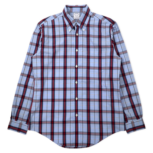 日本然リトテ-古着オンライン-Brooks Brothers ボタンダウンシャツ M ブルー チェック コットン REGENT-Brooks Brothers button-down Shirts M Blue Checked Cotton REGENT