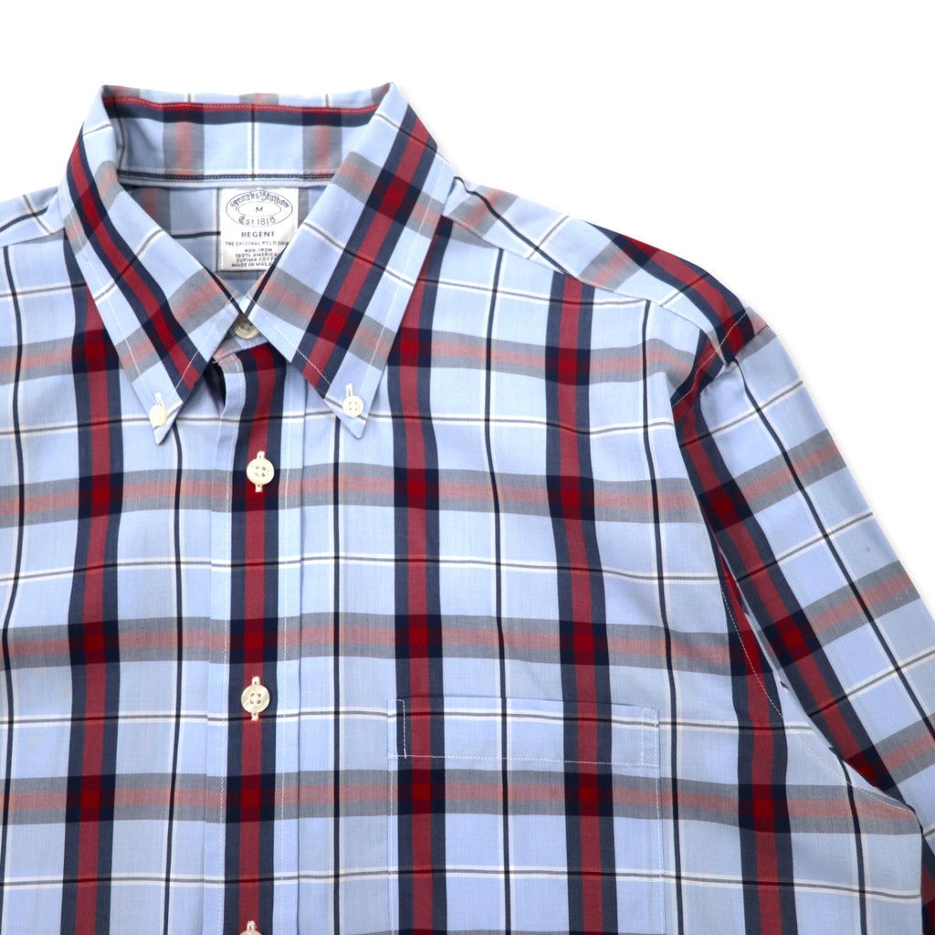 Brooks Brothers Button-down Shirt, Medium, Blue, Check, Cotton, REGENT