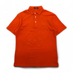 BURBERRY BLACK LABEL ポロシャツ L オレンジ コットン 鹿の子