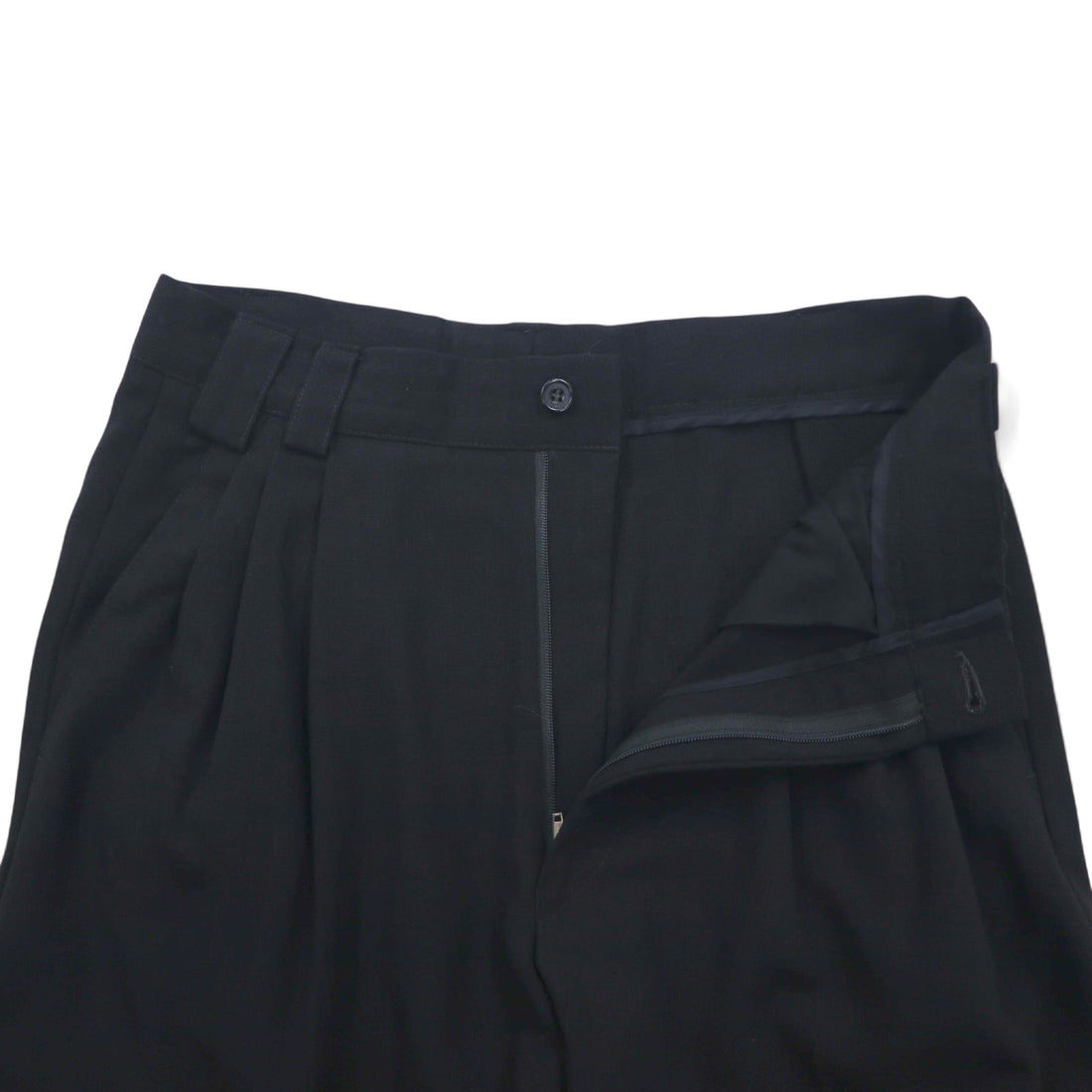 GIANNI VERSACE Made in Italy Oversized 3B Suit Set M Black Wool Medusa All-over Lining Wide Slacks COUTURE