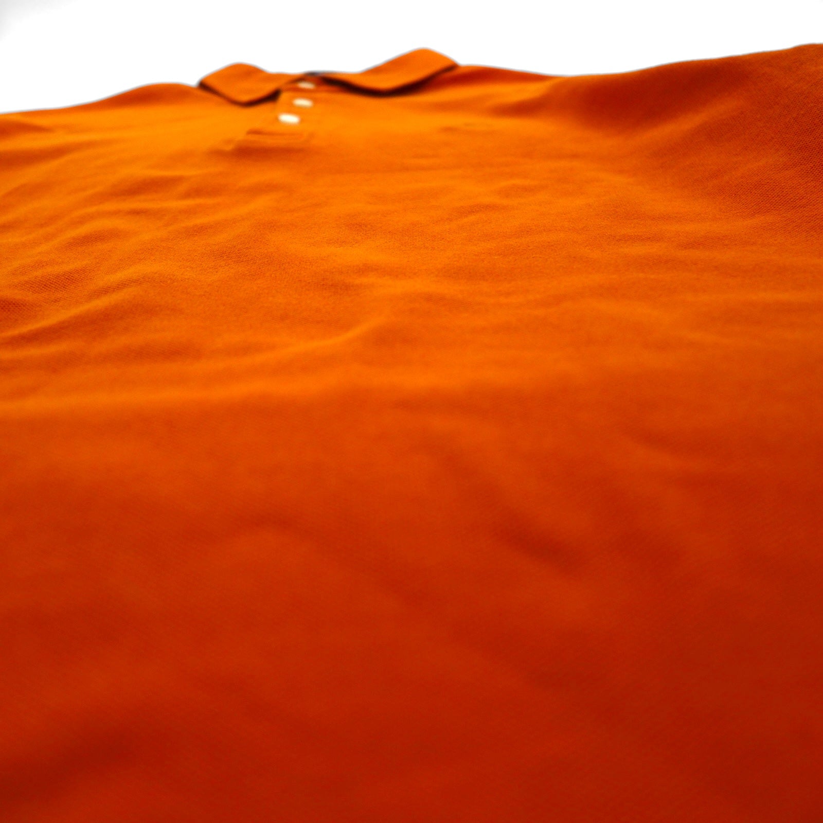 BURBERRY BLACK LABEL ポロシャツ L オレンジ コットン 鹿の子