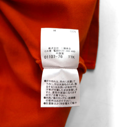 BURBERRY BLACK LABEL ポロシャツ L オレンジ コットン 鹿の子