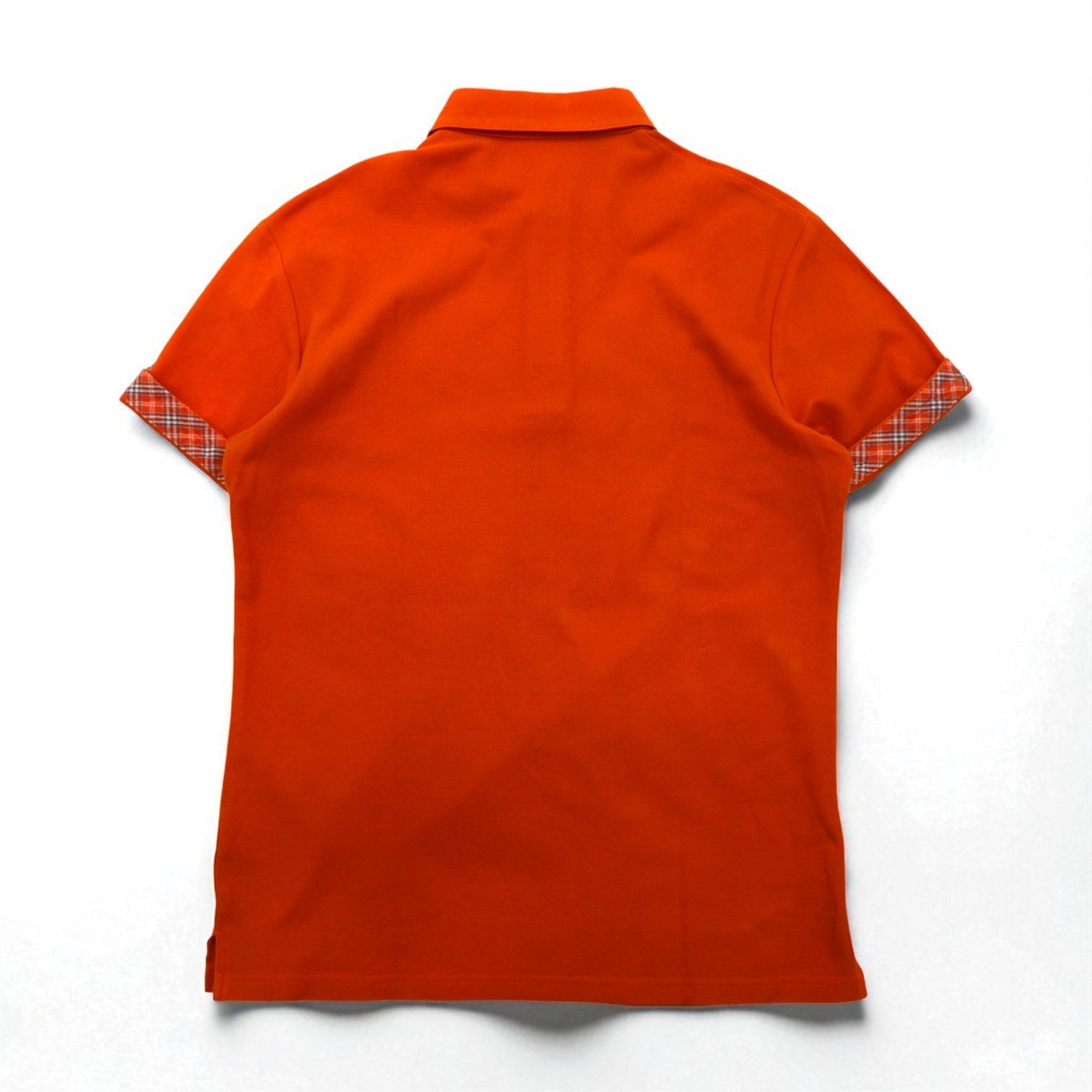 BURBERRY BLACK LABEL ポロシャツ L オレンジ コットン 鹿の子