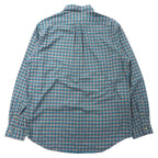 RALPH LAUREN Button Down Shirt L Green Check Cotton Small Pony Embroidery Big Size