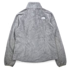 THE NORTH FACE Full Zip Fleece Jacket M Gray Polyester Logo Embroidery US Standard