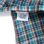 RALPH LAUREN Button Down Shirt L Green Check Cotton Small Pony Embroidery Big Size