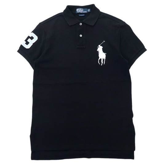 日本然リトテ-古着オンライン-Polo by Ralph Lauren ビッグポニー ポロシャツ 175 ブラック コットン CUSTOM FIT-POLO BY RALPH LAUREN Big Pony Polo Shirt 175 Black Cotton Custom Fit