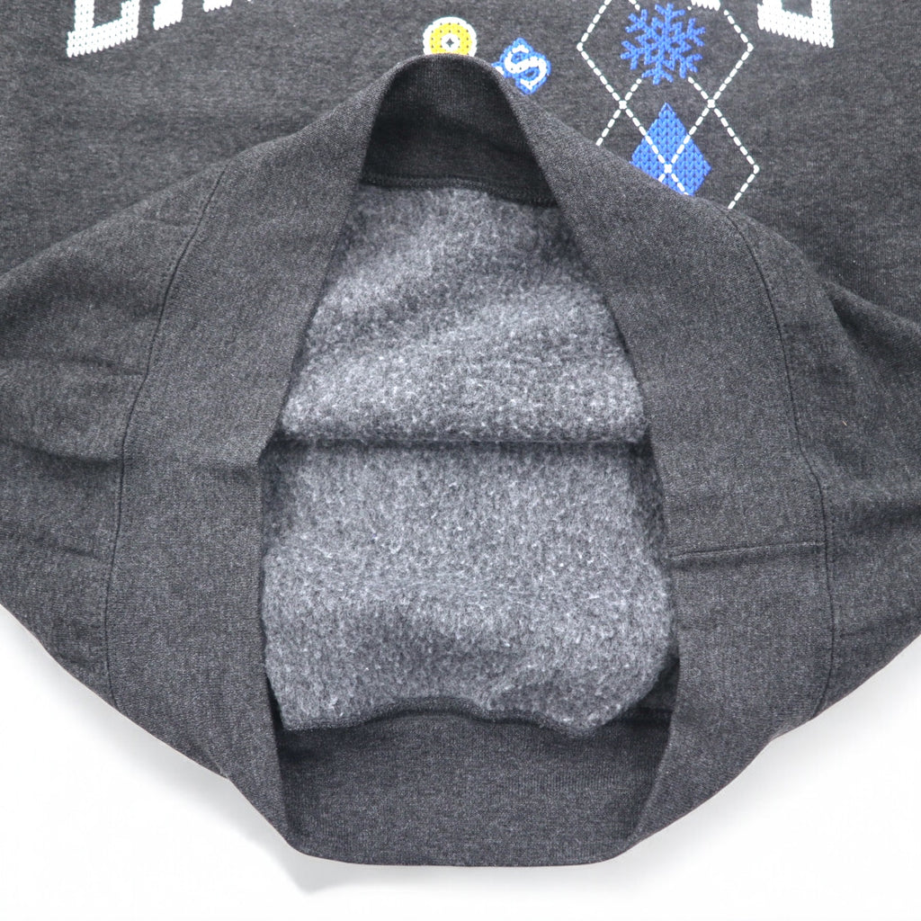 Champion College Print Sweatshirt, Medium, Grey, Fleece Lining, LAKE STATE Anchor Arch Logo, Made in Honduras