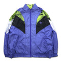 Adidas 90s Nylon Track Jacket, Medium, Blue, Embroidered Trefoil Logo, Silver Tag