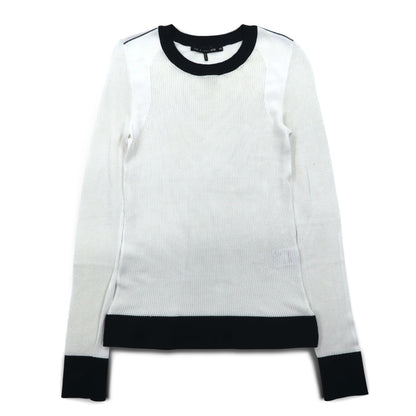 rag & bone / JEAN メッシュ ロングスリーブTシャツ ロンT XS ホワイト コットン レーヨン