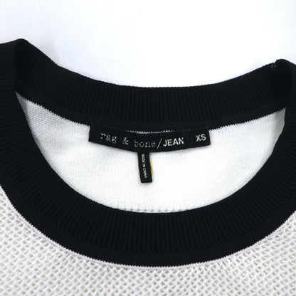 rag & bone / JEAN メッシュ ロングスリーブTシャツ ロンT XS ホワイト コットン レーヨン