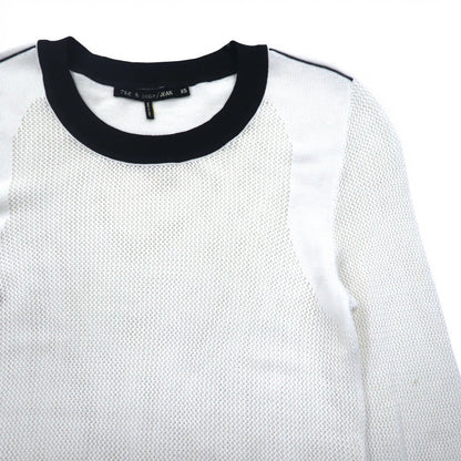rag & bone / JEAN メッシュ ロングスリーブTシャツ ロンT XS ホワイト コットン レーヨン