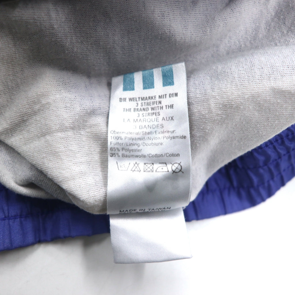 Adidas 90s Nylon Track Jacket, Medium, Blue, Embroidered Trefoil Logo, Silver Tag