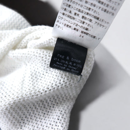 rag & bone / JEAN メッシュ ロングスリーブTシャツ ロンT XS ホワイト コットン レーヨン