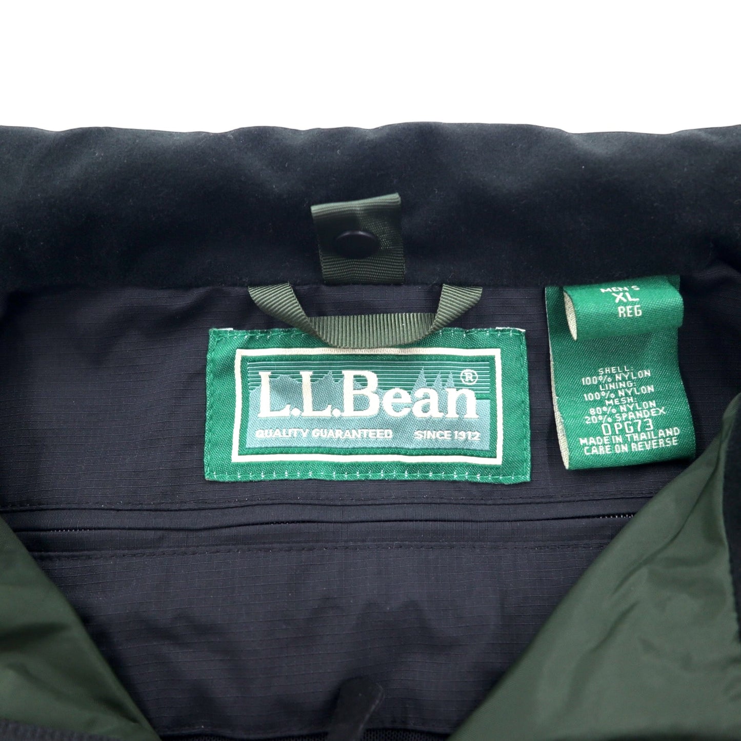 L.L.Bean 90年代 マウンテンパーカー XL カーキ ナイロン 防水 ジップインジップ搭載 山タグ