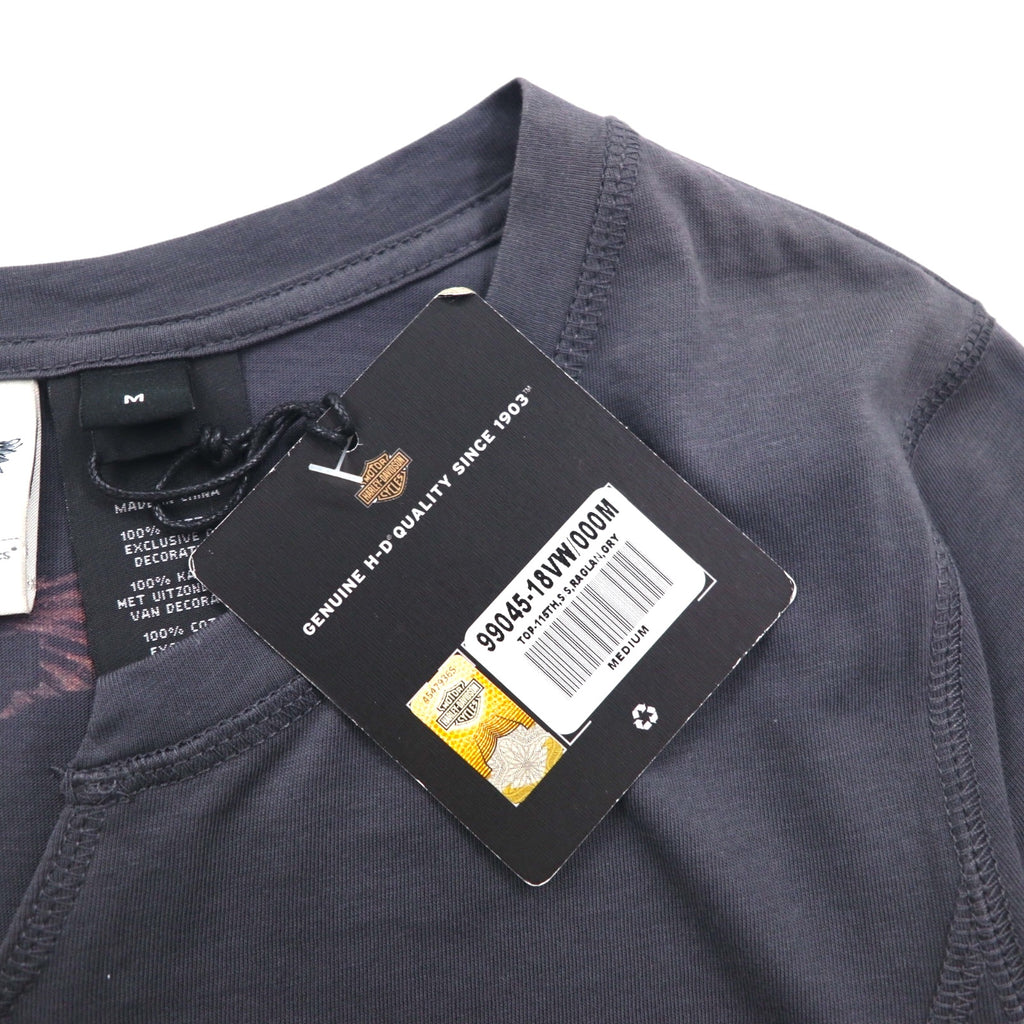 HARLEY DAVIDSON ロゴプリントTシャツ M グレー コットン 115周年記念モデル 未使用品