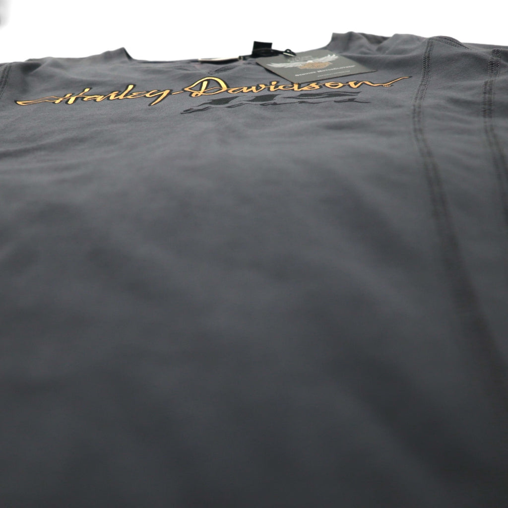 HARLEY DAVIDSON ロゴプリントTシャツ M グレー コットン 115周年記念モデル 未使用品
