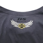 HARLEY DAVIDSON ロゴプリントTシャツ M グレー コットン 115周年記念モデル 未使用品