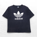adidas 80年代 USA製 トレフォイル 両面プリント Tシャツ 2XL ブラック シングルステッチ ビッグサイズ