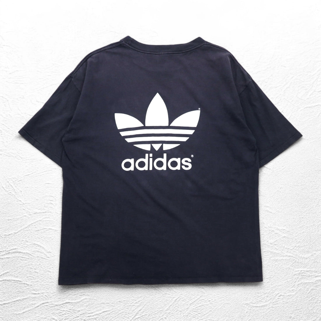 adidas 80年代 USA製 トレフォイル 両面プリント Tシャツ 2XL ブラック シングルステッチ ビッグサイズ