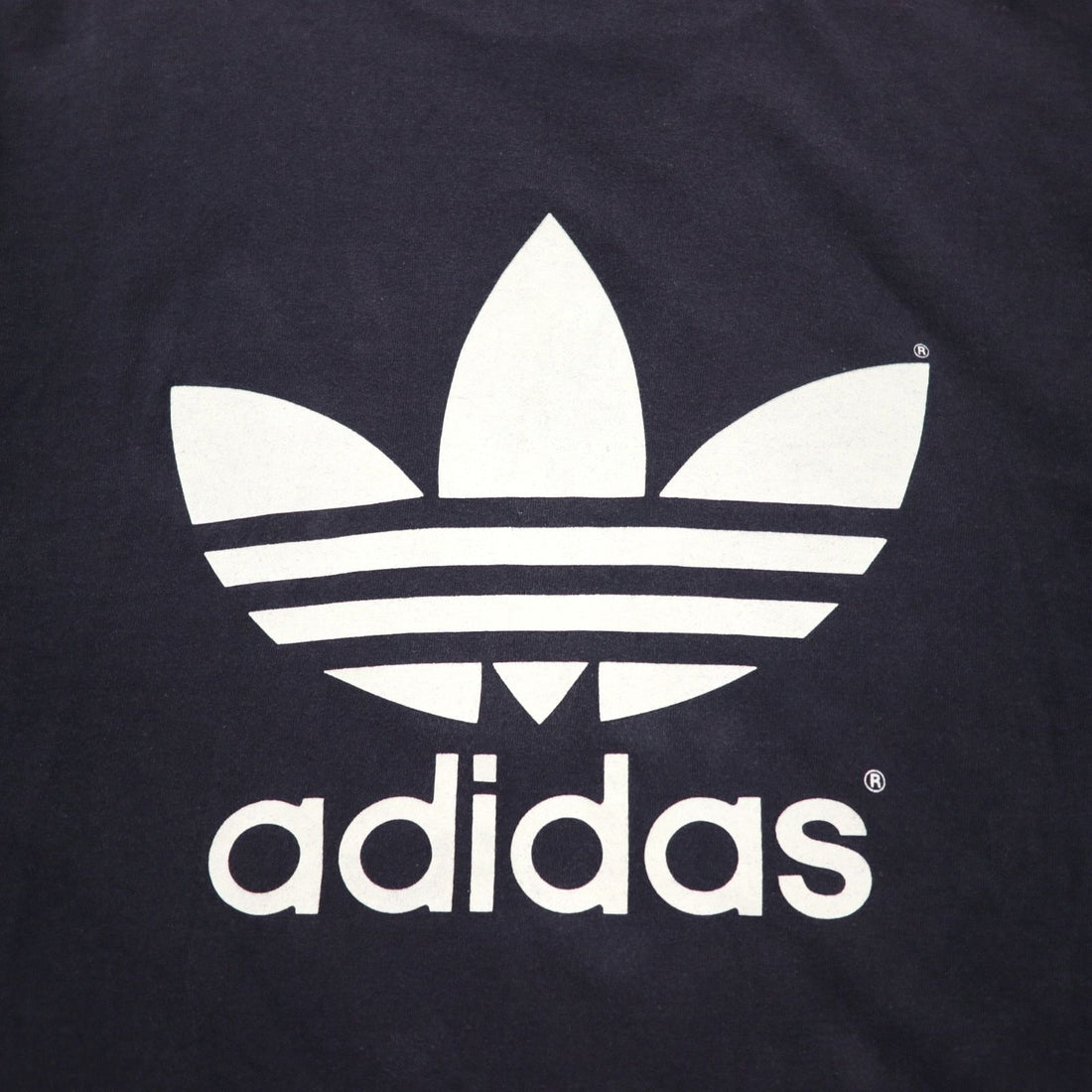 adidas 80年代 USA製 トレフォイル 両面プリント Tシャツ 2XL ブラック シングルステッチ ビッグサイズ
