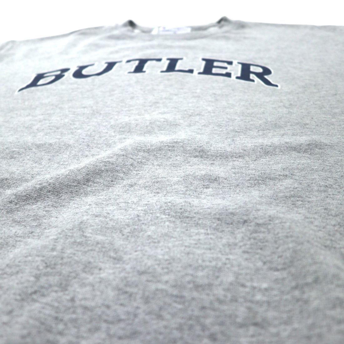 Champion College Print Sweatshirt XL Gray Cotton Brushed Back BUTLER Made in El Salvador