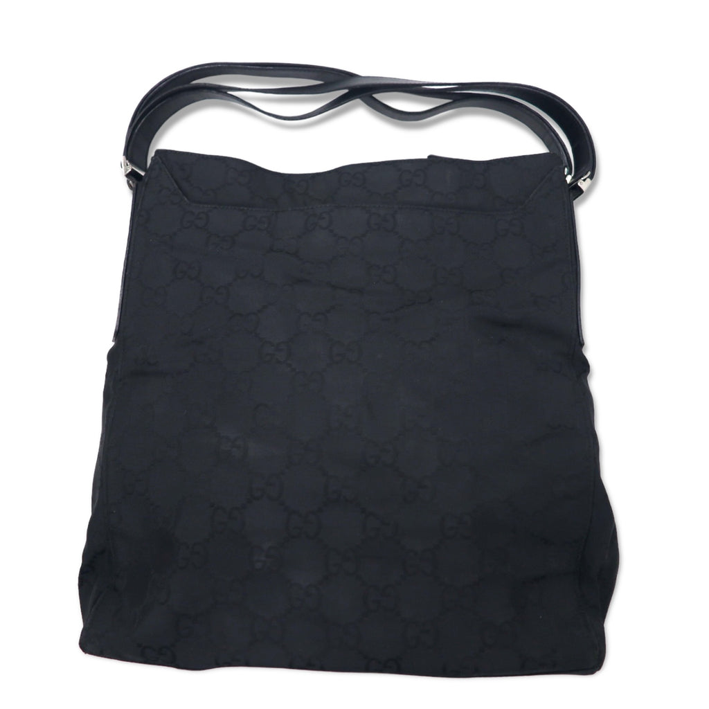 GUCCI Made in Italy GG Nylon Shoulder Bag Tote Bag Black 002 1043 002046
