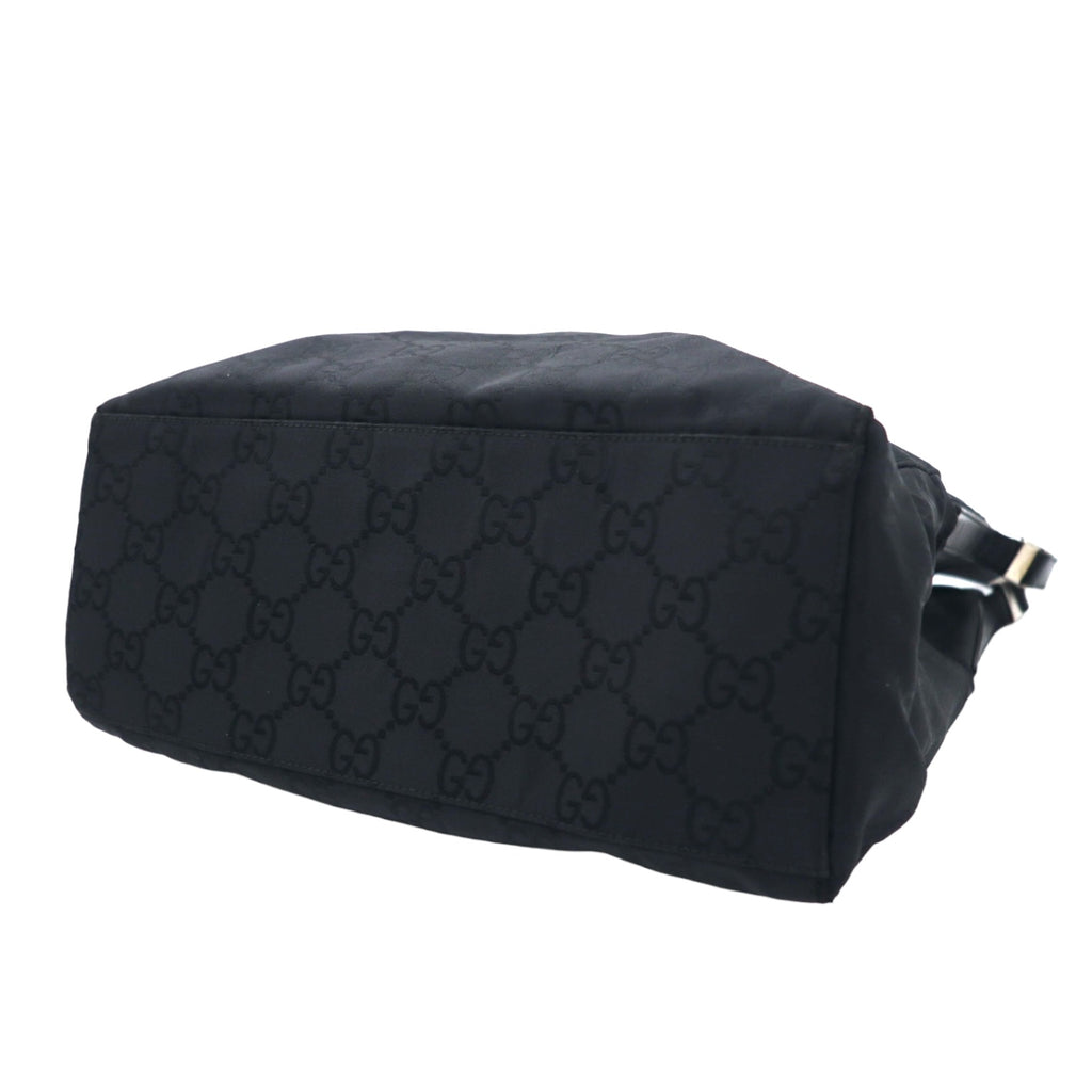 GUCCI Made in Italy GG Nylon Shoulder Bag Tote Bag Black 002 1043 002046