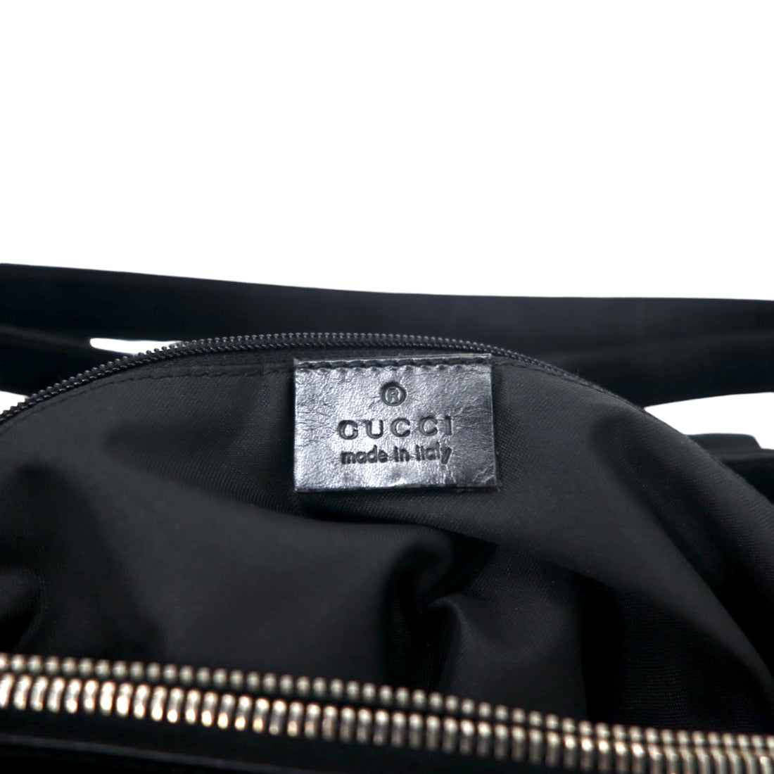GUCCI Made in Italy GG Nylon Shoulder Bag Tote Bag Black 002 1043 002046