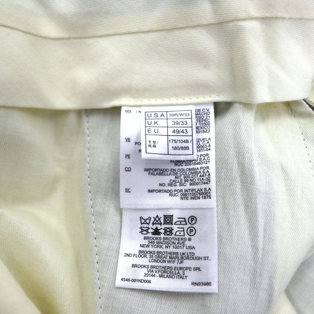 Brooks Brothers イタリア製 REGENT スラックスパンツ L ブルー チェック ウール 羊毛 サスペンダーボタン