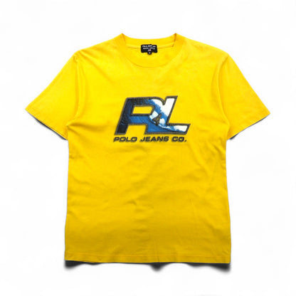 POLO JEANS CO. RALPH  LAUREN 90年代 ロゴプリント Tシャツ L イエロー コットン