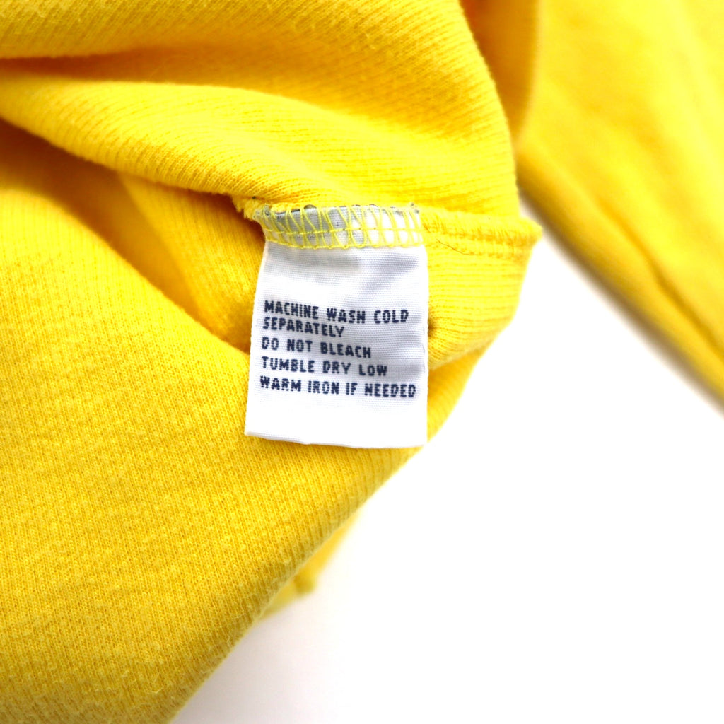 Polo by Ralph Lauren 90s Half Zip Sweatshirt L Yellow Cotton Small Pony Embroidery