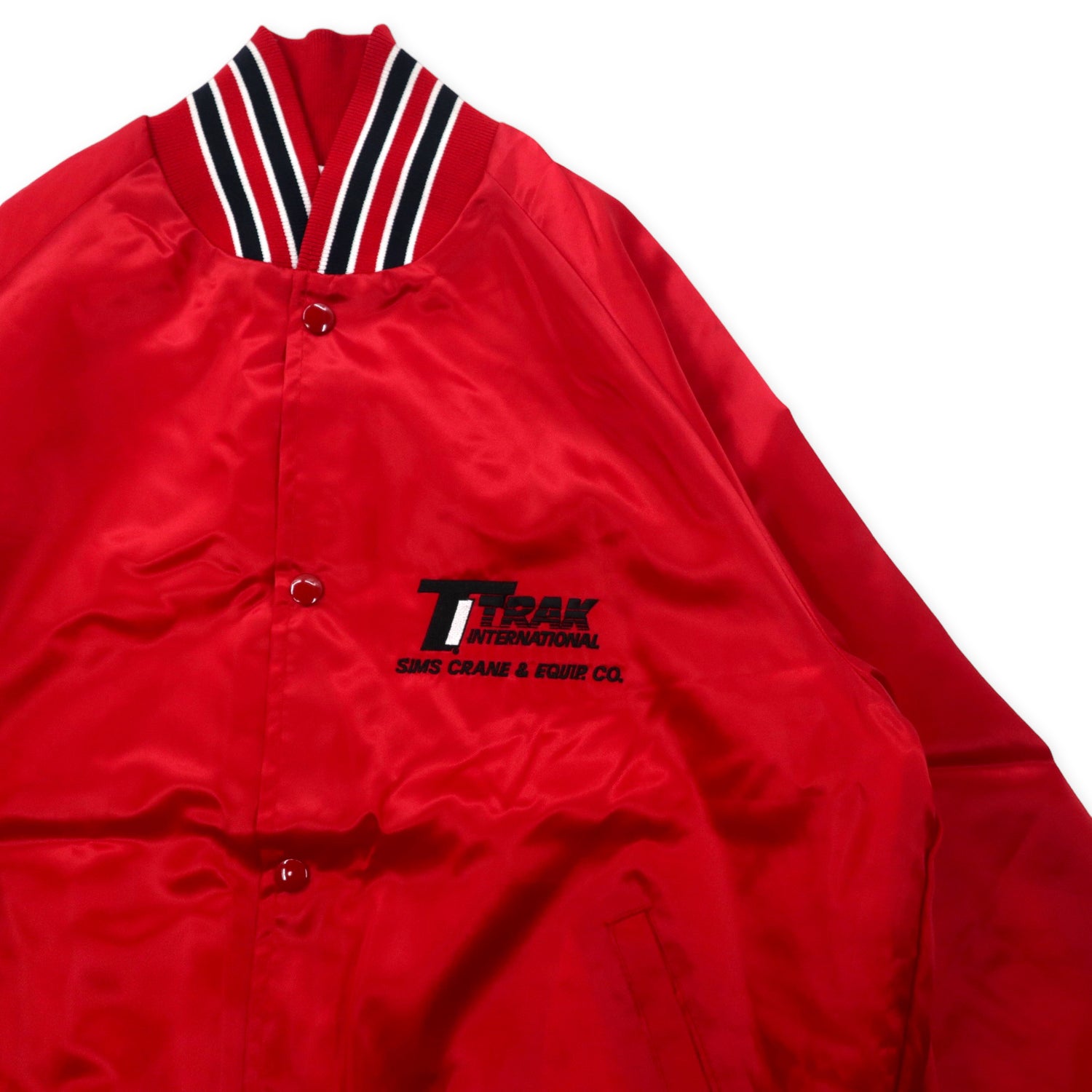 WESTARK USA MADE 90s Nylon Varsity Jacket M Red TRAK International  Embroidery – 日本然リトテ