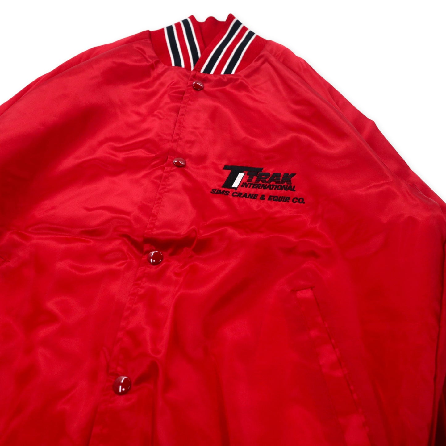 WESTARK USA MADE 90s Nylon Varsity Jacket M Red TRAK International  Embroidery – 日本然リトテ