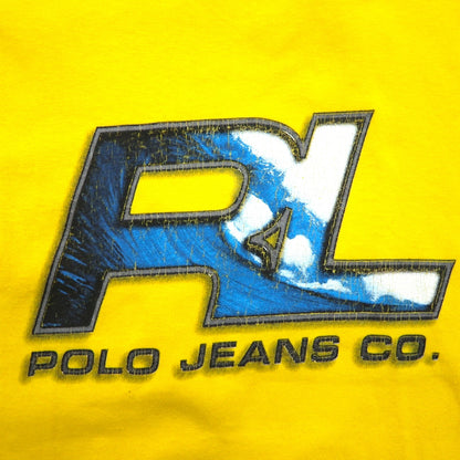 POLO JEANS CO. RALPH  LAUREN 90年代 ロゴプリント Tシャツ L イエロー コットン