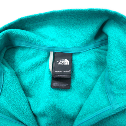 THE NORTH FACE ハーフジップ フリースジャケット L グリーン ポリエステル FLASHDRY ワンポイントロゴ刺繍