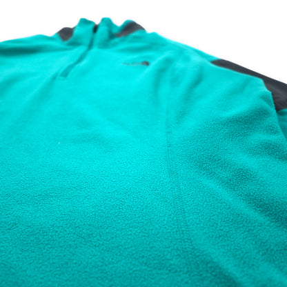 THE NORTH FACE ハーフジップ フリースジャケット L グリーン ポリエステル FLASHDRY ワンポイントロゴ刺繍